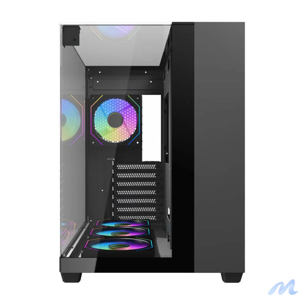 Darkflash TH285 computer case (black) + 4 fans