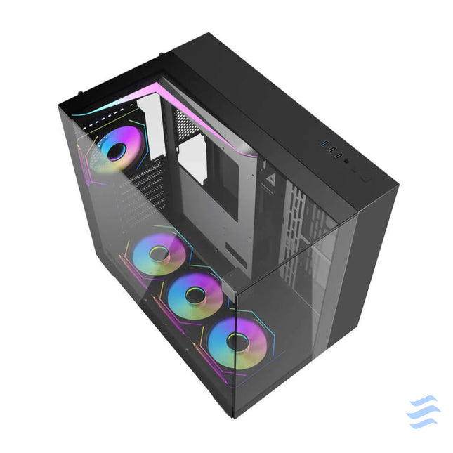 Darkflash TH285 computer case (black) + 4 fans With fan