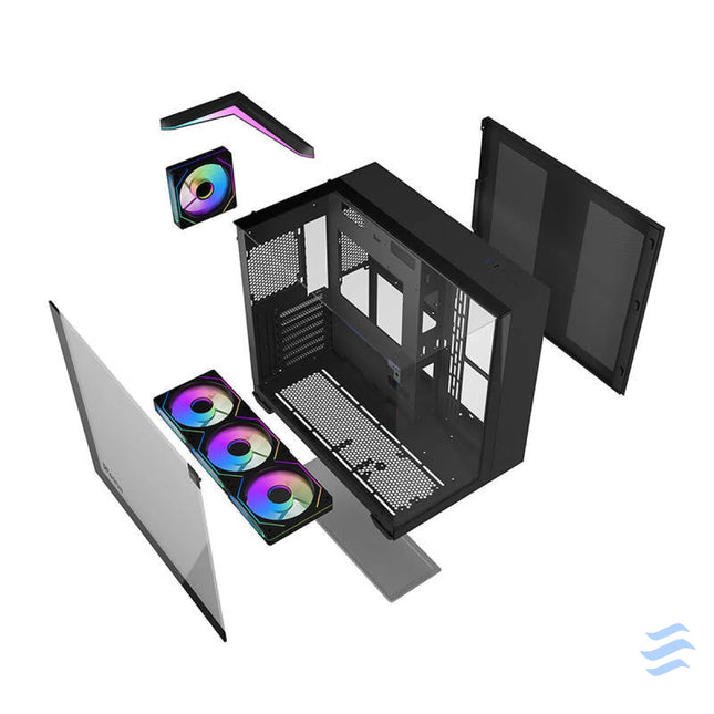 Darkflash TH285 computer case (black) + 4 fans With fan
