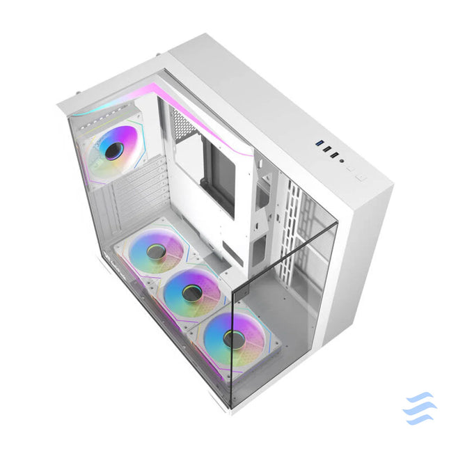 Darkflash TH285 computer case (white) + 4 fans With fan