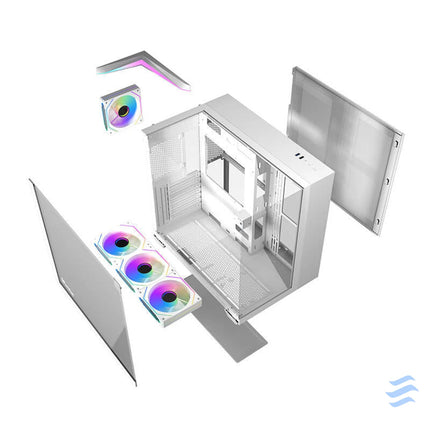 Darkflash TH285 computer case (white) + 4 fans With fan