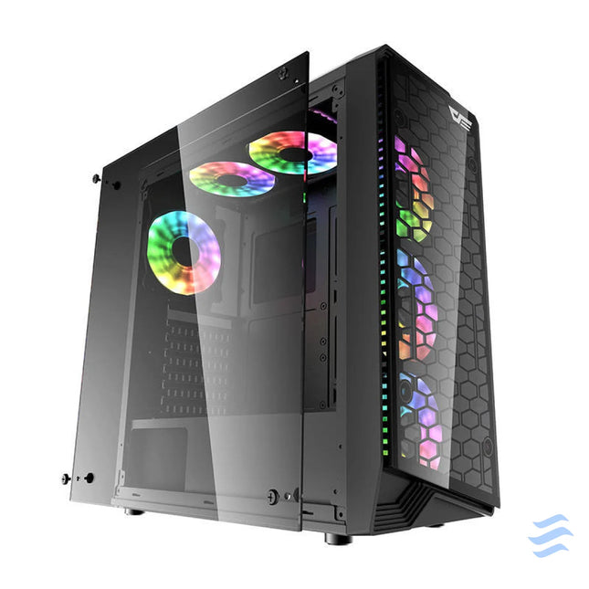 Darkflash Water Square 5 computer case (black) Without fan
