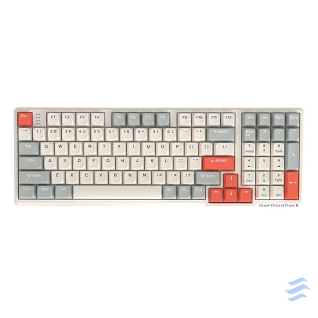Darmoshark K7 PRO EF switch wireless gaming keyboard (white) Wired
