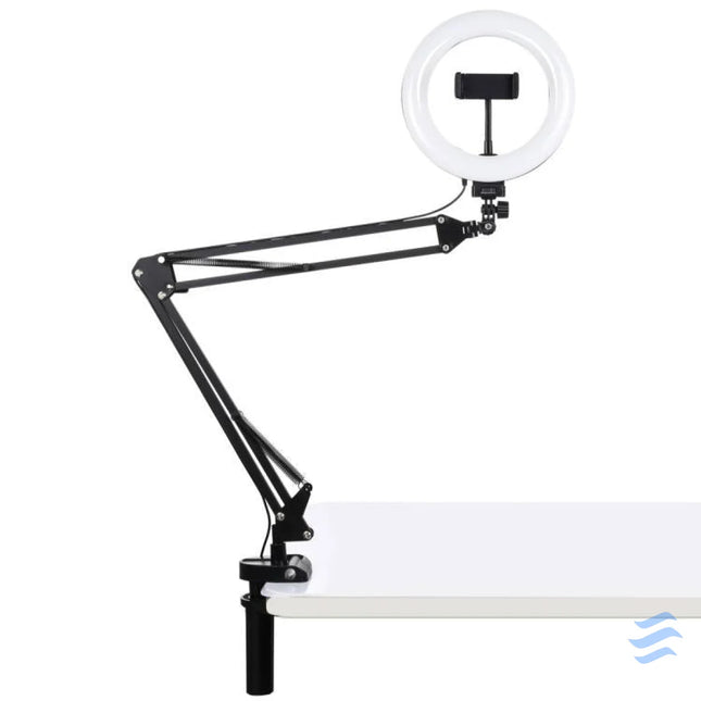 Desktop arm stand Puluz with 20cm LED Vlogging Ring PKT3089B Ring lights