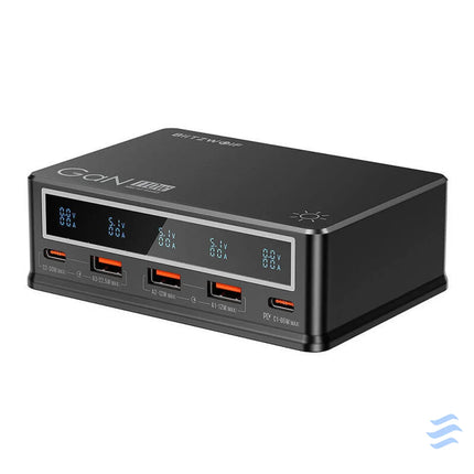 Desktop Charger Blitzwolf BW i9 110W PD 3xUSB A 2xUSB C (black) mains chargers