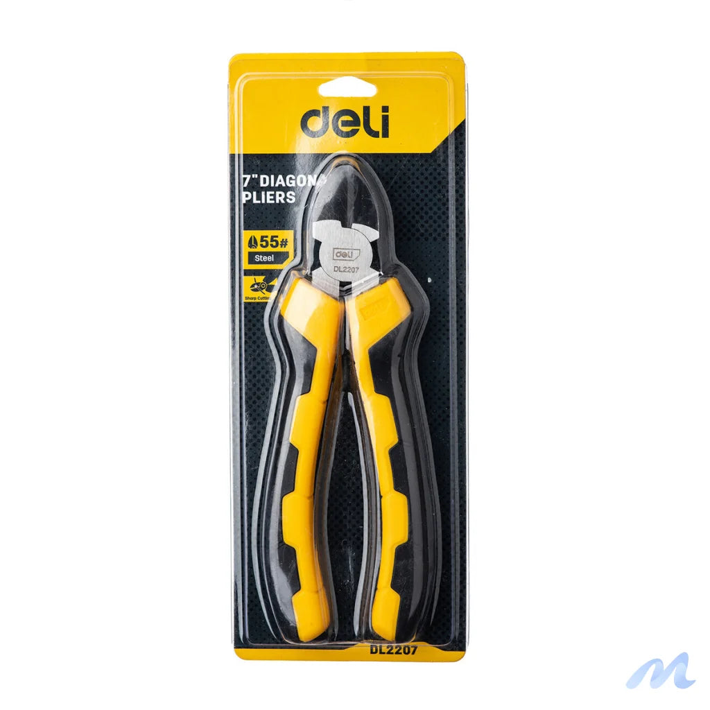 Diagonal Pliers 7" Deli Tools EDL2207 (yellow)