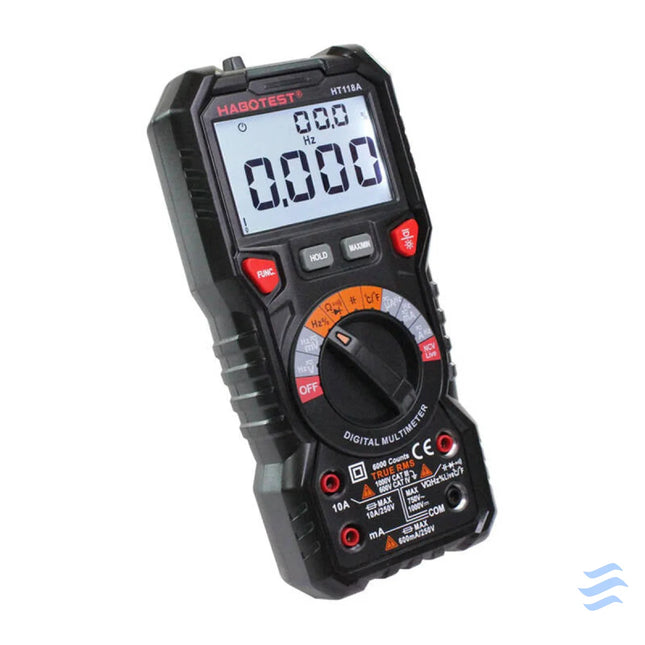 Digital Multimeter with Flashlight Habotest HT118A True RMS NCV Measuring tools