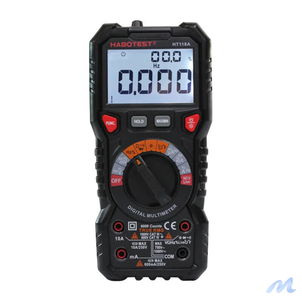 Digital Multimeter with Flashlight Habotest HT118A, True RMS, NCV