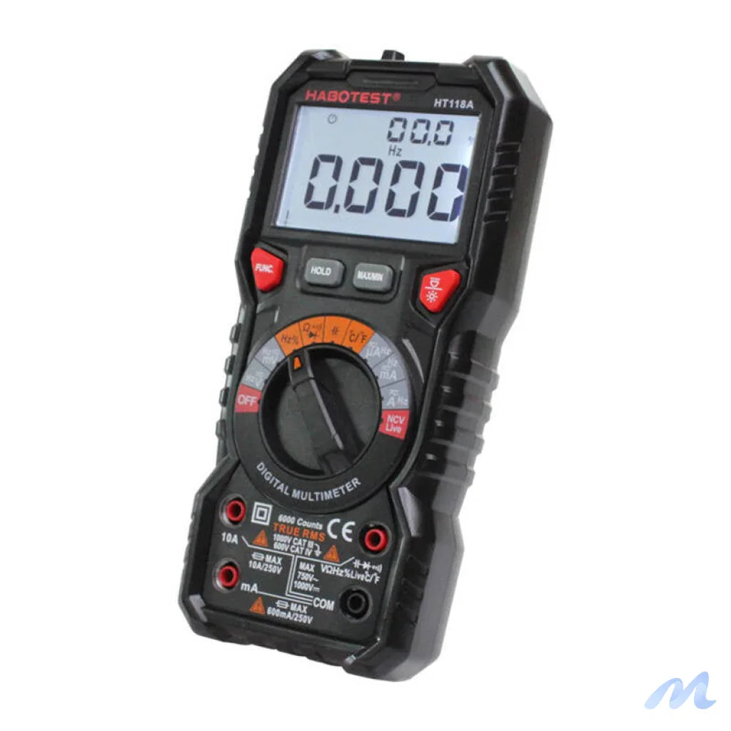 Digital Multimeter with Flashlight Habotest HT118A, True RMS, NCV
