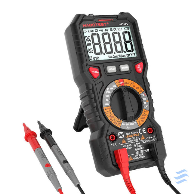 Digital Multimeter with Flashlight Habotest HT118C True RMS NCV battery testing Measuring tools