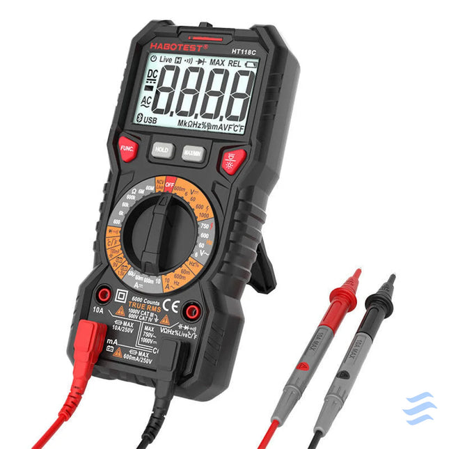 Digital Multimeter with Flashlight Habotest HT118C True RMS NCV battery testing Measuring tools