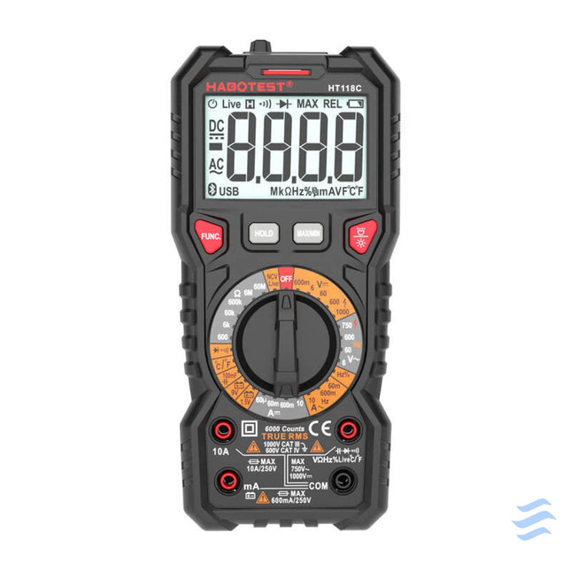 Digital Multimeter with Flashlight Habotest HT118C True RMS NCV battery testing Measuring tools