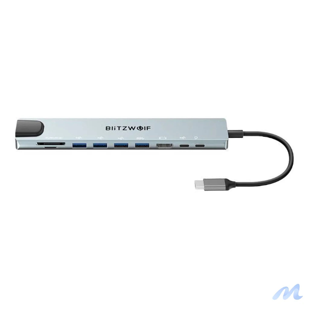 Docking Station Blitzwolf BW-TH5 10in1 USB-C (silver)