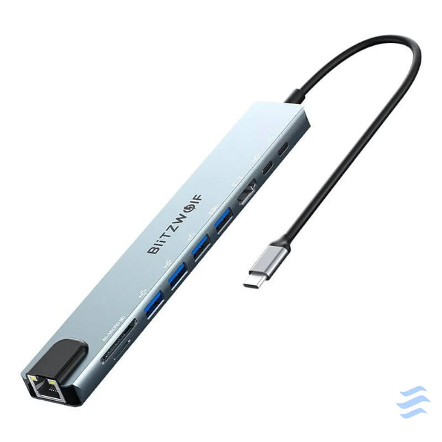 Docking Station Blitzwolf BW TH5 10in1 USB C (silver) Docking stations