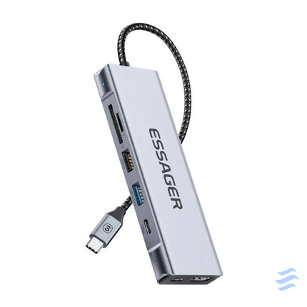 Docking Station Essager EHB08 QK0G Z HDMI 2xUSB A SD card TF card (gray) Docking stations