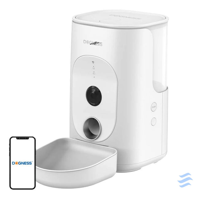 Dogness F15 WiFi 4L smart food dispenser with camera with plastic bowl (white) Bowls