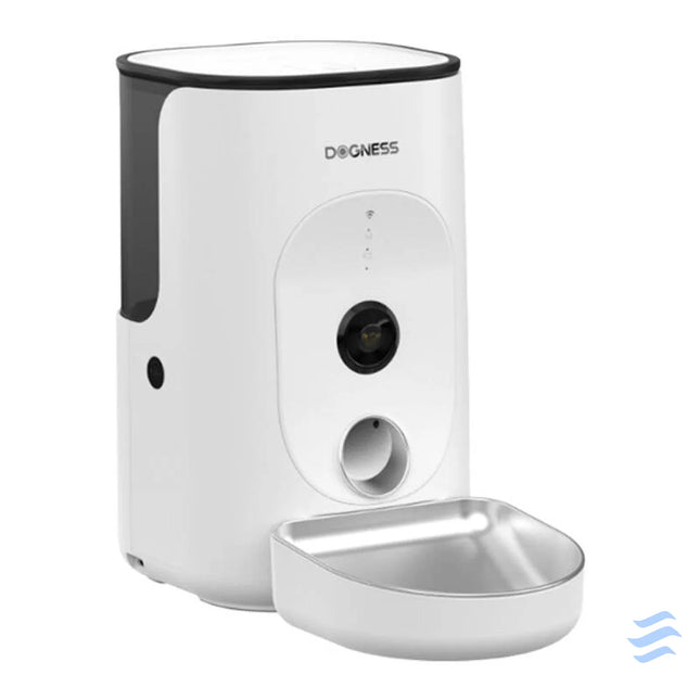 Dogness F15 WiFi 4L smart food dispenser with camera with stainless steel bowl (white) Bowls