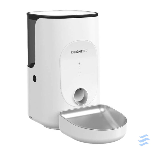 Dogness F16 WiFi 5G 4L smart food dispenser with stainless steel bowl (white) Bowls
