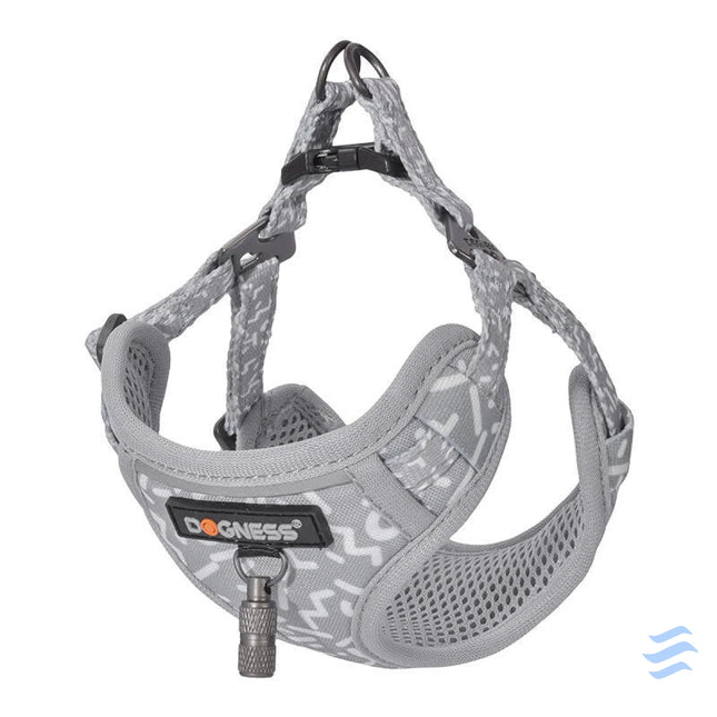 Dogness walking set leash 1,5m + harness for dog (light gray) Walking and transportation