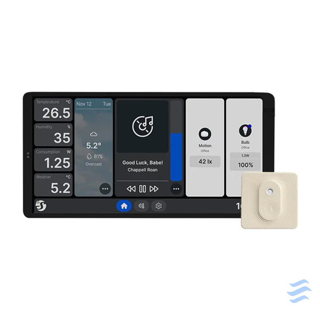 Dual Control Panel Shelly Wall Display X2 WiFi/BLU (silver) + BLU H&T Control panels
