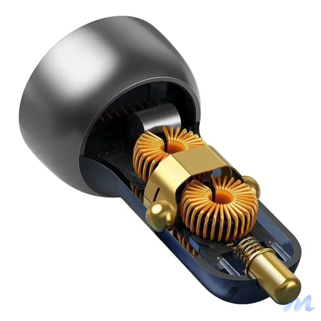 Dual Quick Charger Car Charger Baseus Particular Digital Display QC+PPS 65W (Silver)