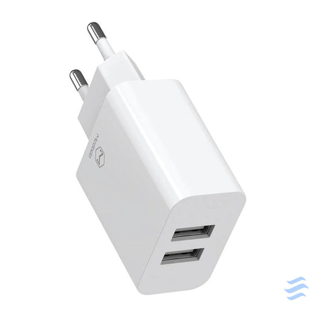 Dual USB charger Mcdodo CH 6720 (EU) Lightning 1m Travel set (white) mains chargers