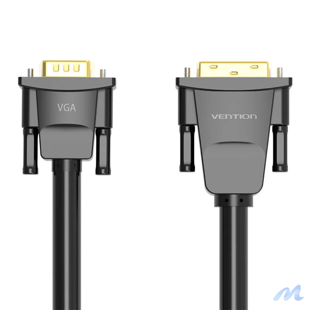DVI (24+1) to VGA Cable Vention EABBG 1,5m, 1080P 60Hz (black)