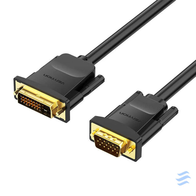 DVI (24 + 1) to VGA Cable Vention EABBG 1,5m 1080P 60Hz (black) Video cables