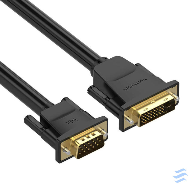 DVI (24 + 1) to VGA Cable Vention EABBG 1,5m 1080P 60Hz (black) Video cables