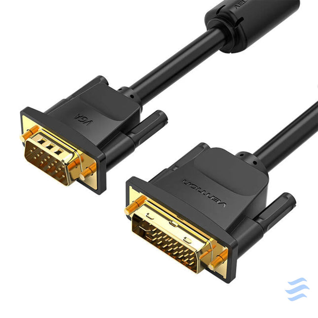 DVI (24 + 5) to VGA Cable Vention EACBG 1,5m 1080P 60Hz (black) Video cables