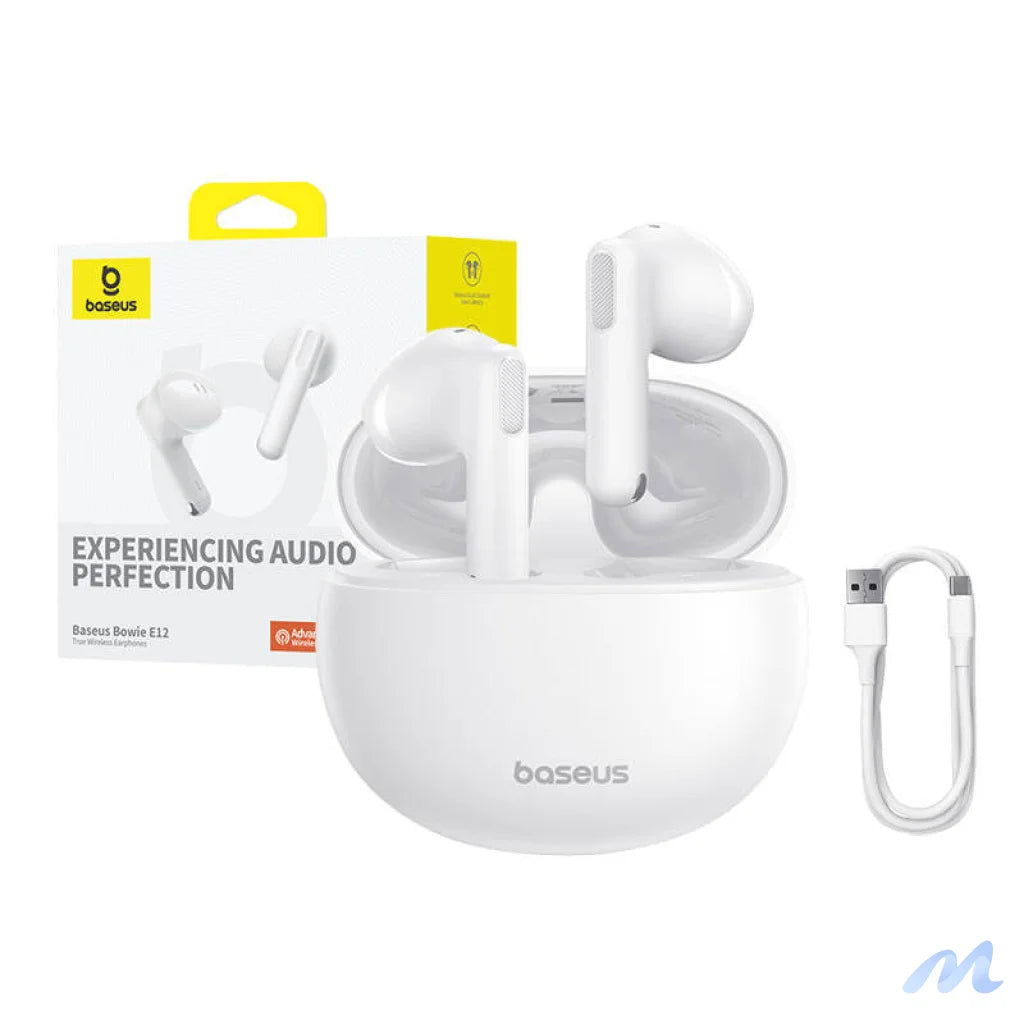 Earphones TWS Baseus Bowie E12 (white)