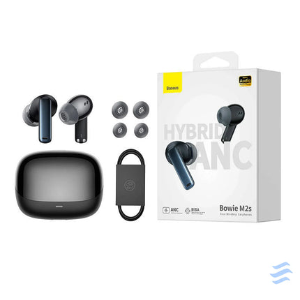 Earphones TWS Baseus Bowie M2s (black) TWS