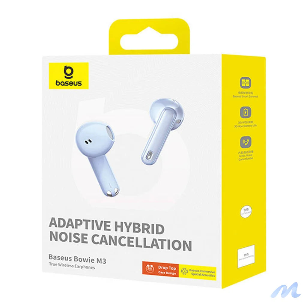 Earphones TWS Baseus Bowie M3 (blue)