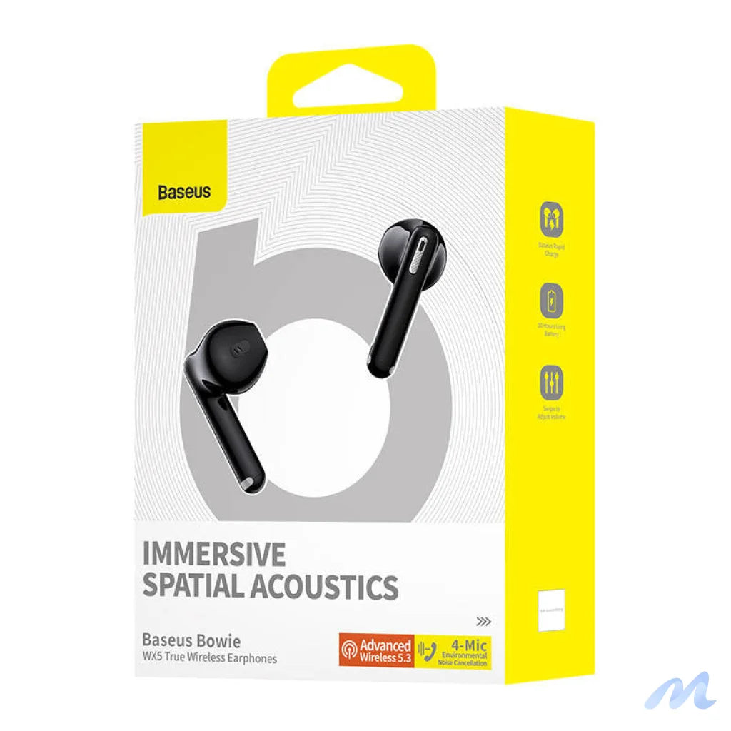 Earphones TWS Baseus Bowie WX5 (black)