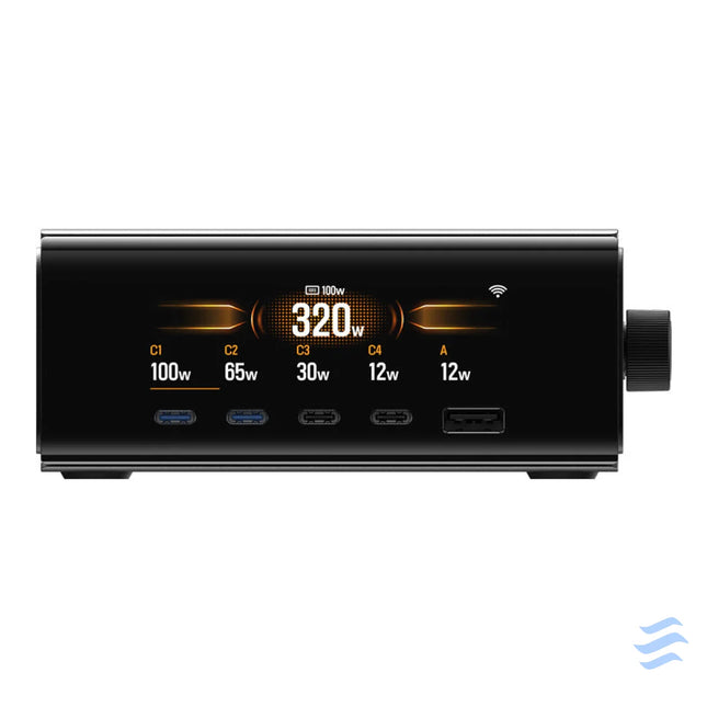 EcoFlow RAPID Pro 320W docking station 4xUSB C 1xUSB A GaN mains chargers