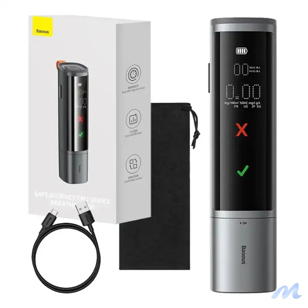 Electronic Breathalyzer Baseus SafeJourney Pro (Grey)
