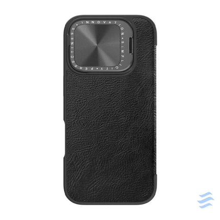 Etui Nillkin Qin Prop Leather iPhone 16 (czarny) Protective cases for smartphones