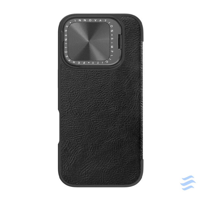 Etui Nillkin Qin Prop Leather iPhone 16 (czarny) Protective cases for smartphones