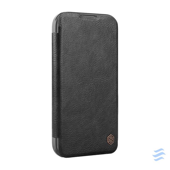 Etui Nillkin Qin Prop Leather iPhone 16 (czarny) Protective cases for smartphones