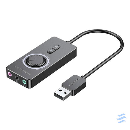 External USB 2.0 audio card Vention CDRBF 1m (black) External sound cards