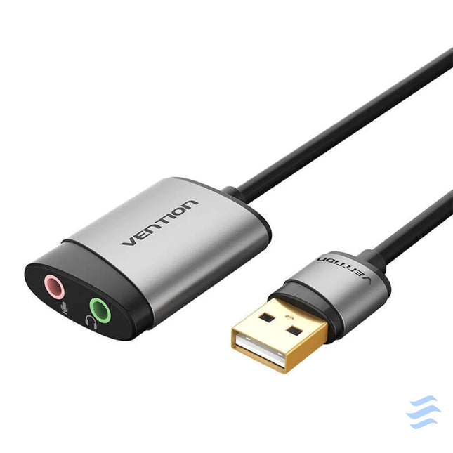 External USB Sound Card Vention CDKHB TRS 3.5mm 0.15m (gray) External sound cards