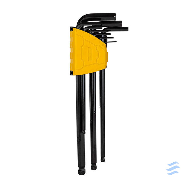 Extra Long Ball End Hex Key Set Deli Tools EDL232309H 1.5 10mm 9pcs Screwdrivers