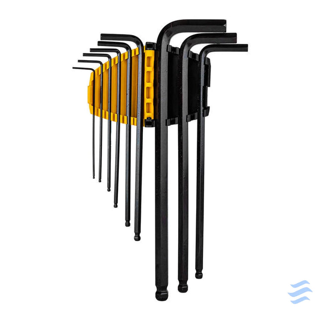 Extra Long Ball End Hex Key Set Deli Tools EDL232309H 1.5 10mm 9pcs Screwdrivers
