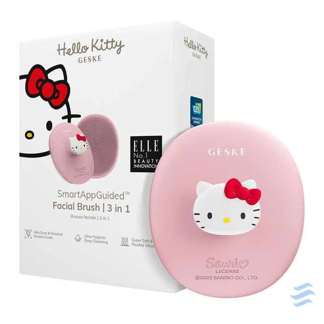 Facial Cleaning Brush 3in1 with handle Geske with APP (Hello Kitty pink) Face cleansing brushes