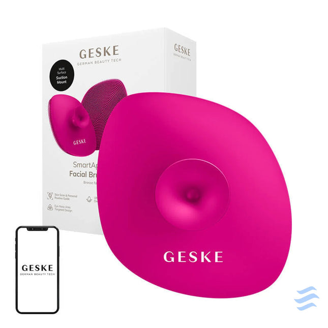 Facial Cleaning Brush 4in1 with Handle Geske with APP(magenta) Face cleansing brushes