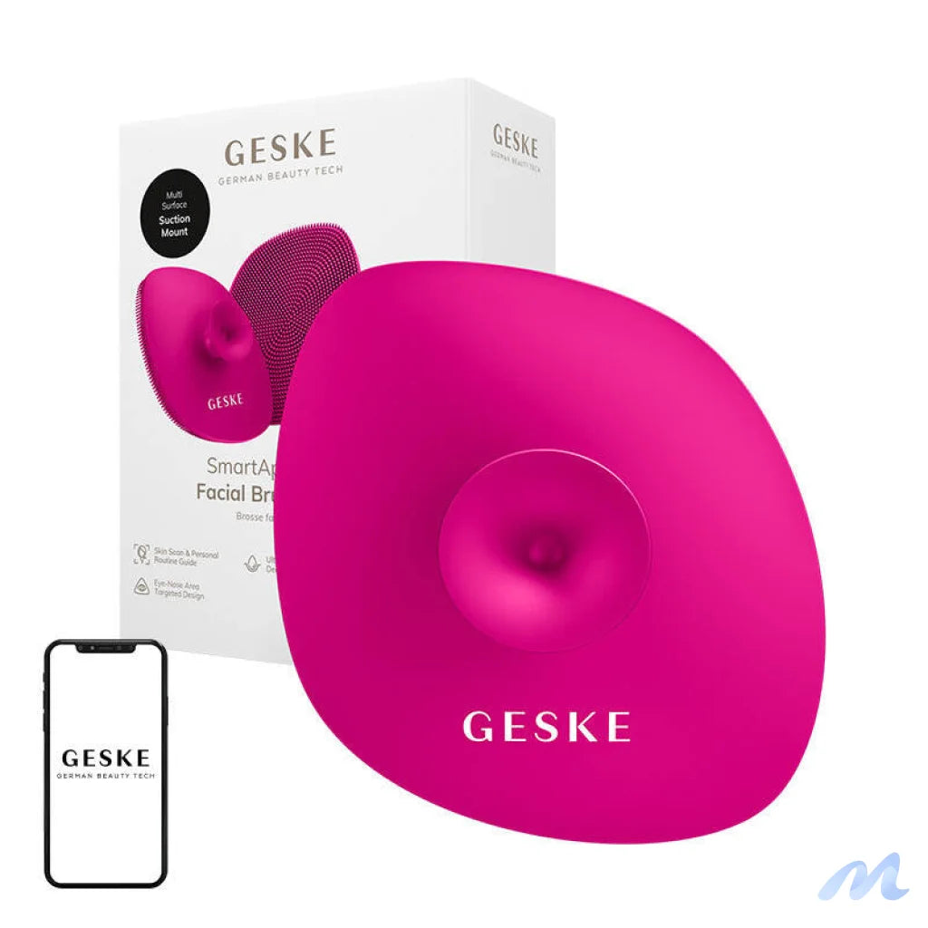 Facial Cleaning Brush 4in1 with Handle Geske with APP(magenta)