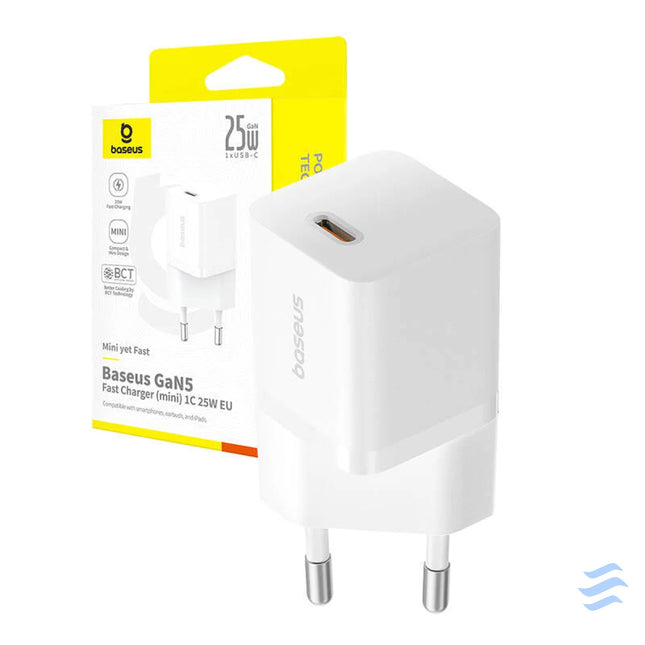 Fast Charger Baseus GaN5 mini 1C 25W (white) mains chargers