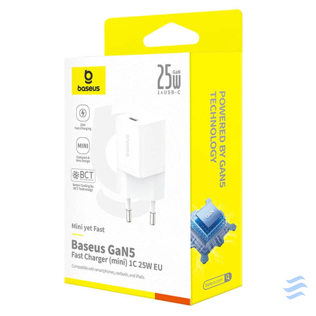 Fast Charger Baseus GaN5 mini 1C 25W (white) mains chargers