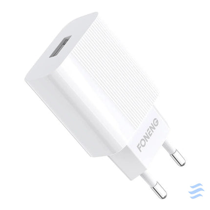 Fast charger Foneng 1x USB EU28 12W QC 3.0 + USB Type C cable mains chargers