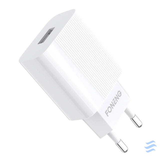 Fast charger Foneng 1x USB EU28 12W QC 3.0 + USB Type C cable mains chargers